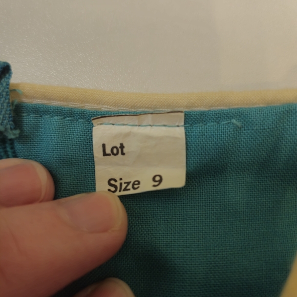 Vintage Turquoise Bodysuit Sz 9 - Picture 6 of 9